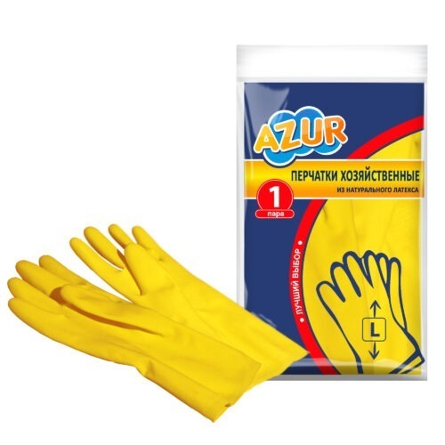 Перчатки резиновые L AZUR