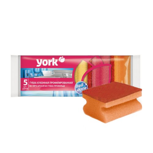 Губки для посуды профиль 5 шт. YORK - 031020