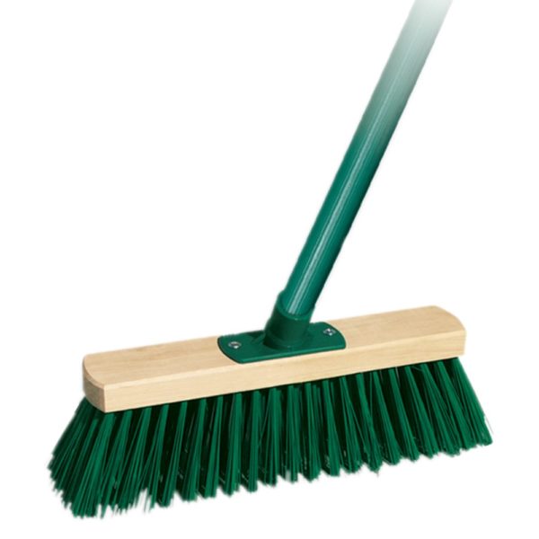 Wooden street broom 30 cm with handle